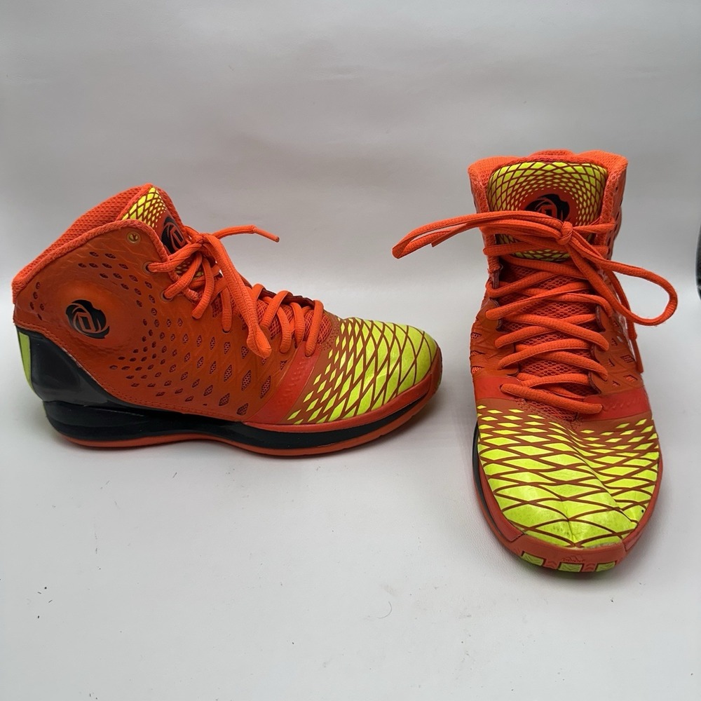 Adidas Mens D Rose‎  3.5 Infrared Size 6 Orange Yellow Basketball Shoes - G65927